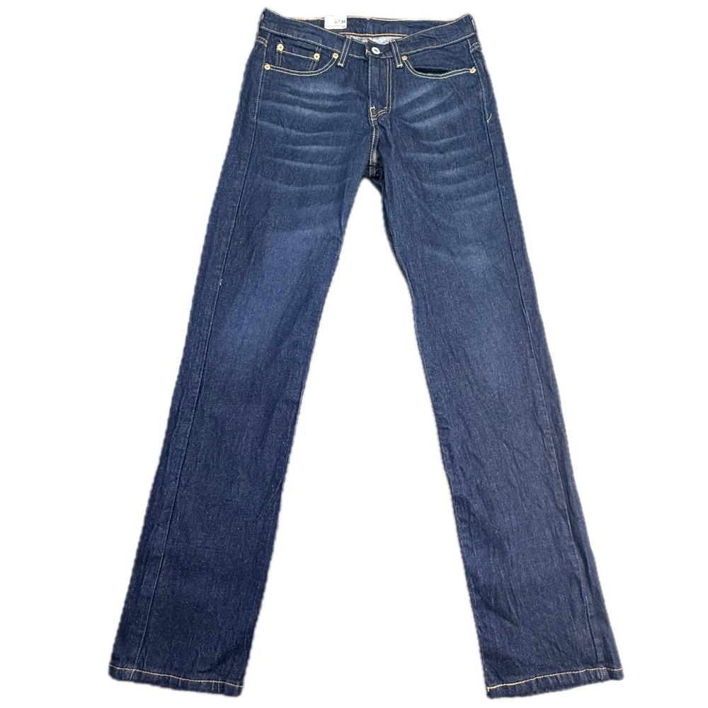 Levi's 514 Straight Fit Jeans Mens 30x32 Blue Dark Wash‎ Stretch Denim 2793